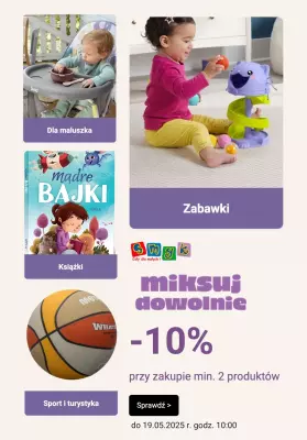 Smyk - gazetka promocyjna -10% dla wybranych kategorii od poniedziałku 26.05 do środy 28.05