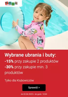 Smyk - gazetka promocyjna Wybrane ubrania i buty -15% lub -30% od środy 28.05 do poniedziałku 02.06