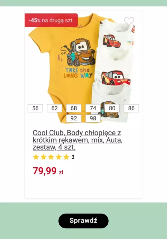 Smyk - gazetka promocyjna T-shirty i body: -45% na drugi tańszy produkt od poniedziałku 02.06 do środy 04.06 - strona 8