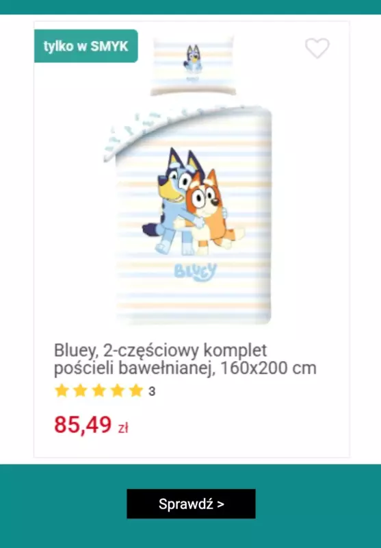 Smyk - gazetka promocyjna Do -20% na komplety pościelowe przy zakupach za min. 119 zł   - strona 3