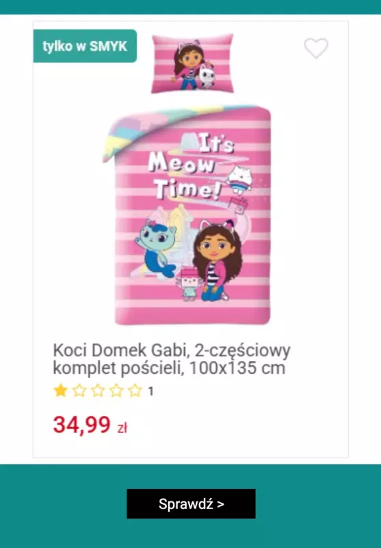 Smyk - gazetka promocyjna Do -20% na komplety pościelowe przy zakupach za min. 119 zł   - strona 2