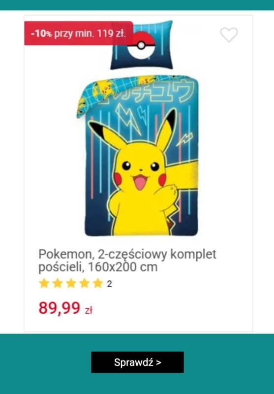 Smyk - gazetka promocyjna Do -20% na komplety pościelowe przy zakupach za min. 119 zł od wtorku 01.07  - strona 8