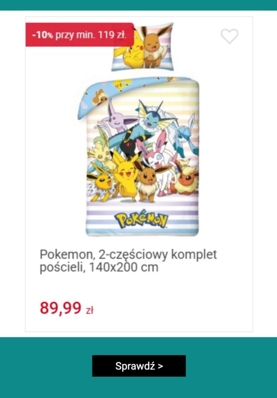 Smyk - gazetka promocyjna Do -20% na komplety pościelowe przy zakupach za min. 119 zł od wtorku 01.07  - strona 9