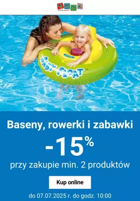 Smyk - gazetka promocyjna -15% na rowerki, baseny i zabawki ogrodowe od czwartku 03.07 do poniedziałku 07.07