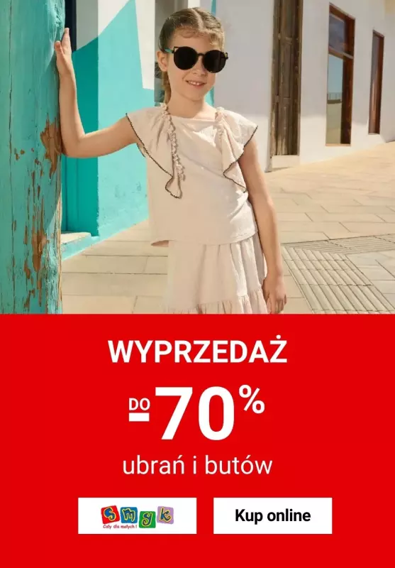 Smyk - gazetka promocyjna Do -70% wyprzedaż ubrań i butów  
