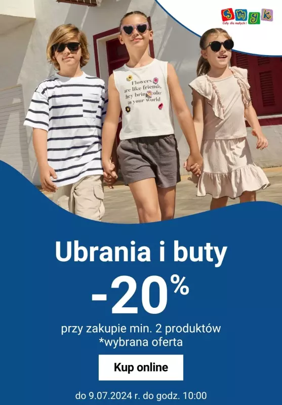 Smyk - gazetka promocyjna Ubrania i buty -20% przy zakupie min. 2 produktów  