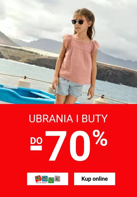 Smyk - gazetka promocyjna Do -70% na ubrania i buty od poniedziałku 21.07 