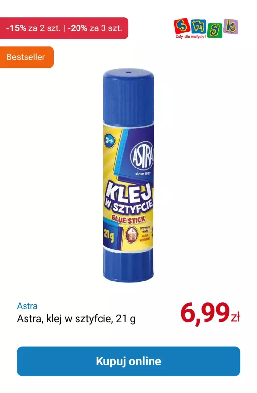 Smyk - gazetka promocyjna Artykuły szkolne: -15% za 2 szt. | -20% za 3 szt.   - strona 3