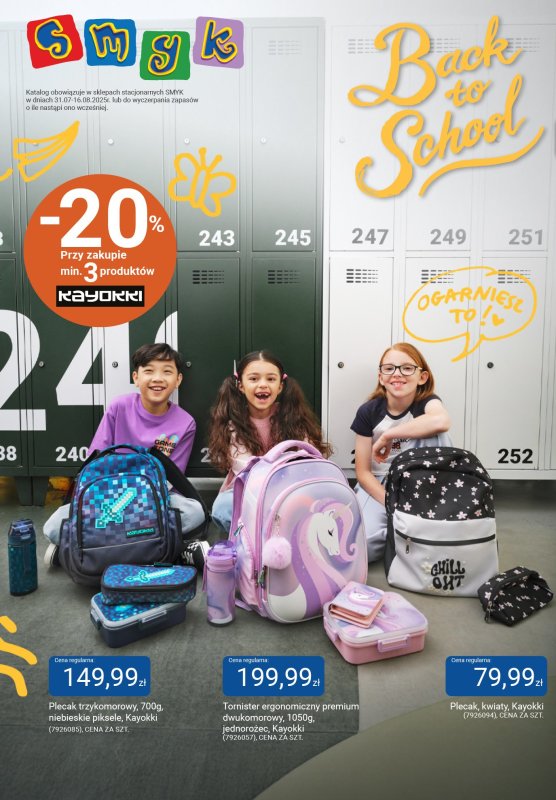 Smyk - gazetka promocyjna Katalog Smyk - Back to School od czwartku 31.07 do soboty 16.08
