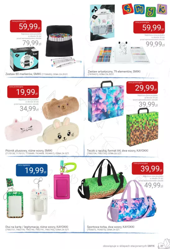 Smyk - gazetka promocyjna Katalog Smyk - Back to School od czwartku 31.07 do soboty 16.08 - strona 27