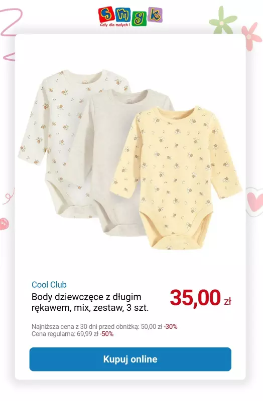 Smyk - gazetka promocyjna Wyprzedaż do -70% — dla Dziewczynek  do wtorku 12.08 - strona 13