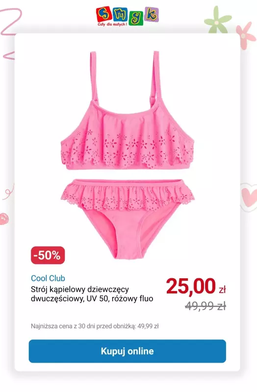 Smyk - gazetka promocyjna Wyprzedaż do -70% — dla Dziewczynek  do wtorku 12.08 - strona 29