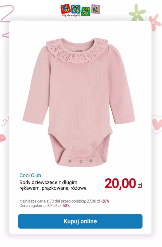 Smyk - gazetka promocyjna Wyprzedaż do -70% — dla Dziewczynek  do wtorku 12.08 - strona 22