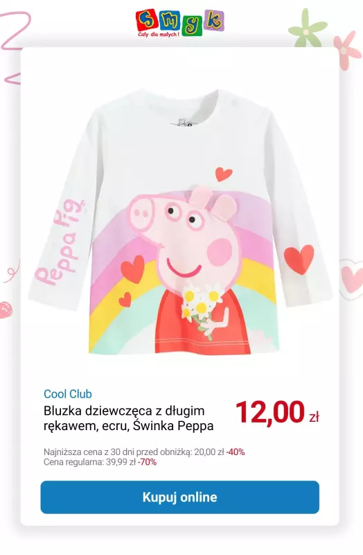 Smyk - gazetka promocyjna Wyprzedaż do -70% — dla Dziewczynek  do wtorku 12.08 - strona 10