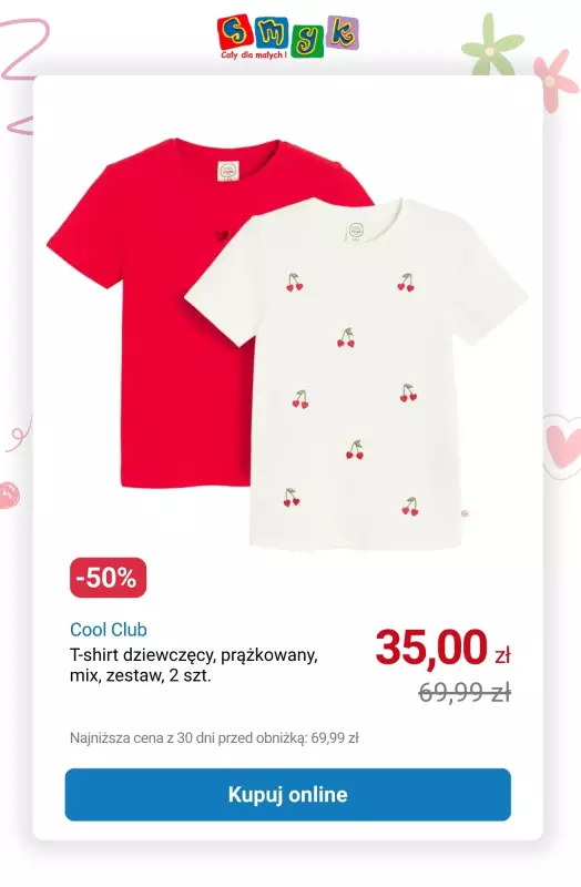 Smyk - gazetka promocyjna Wyprzedaż do -70% — dla Dziewczynek  do wtorku 12.08 - strona 16