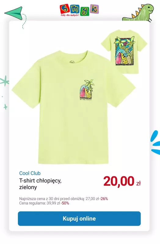 Smyk - gazetka promocyjna Wyprzedaż do -70% — dla Chłopców od poniedziałku 04.08  - strona 13