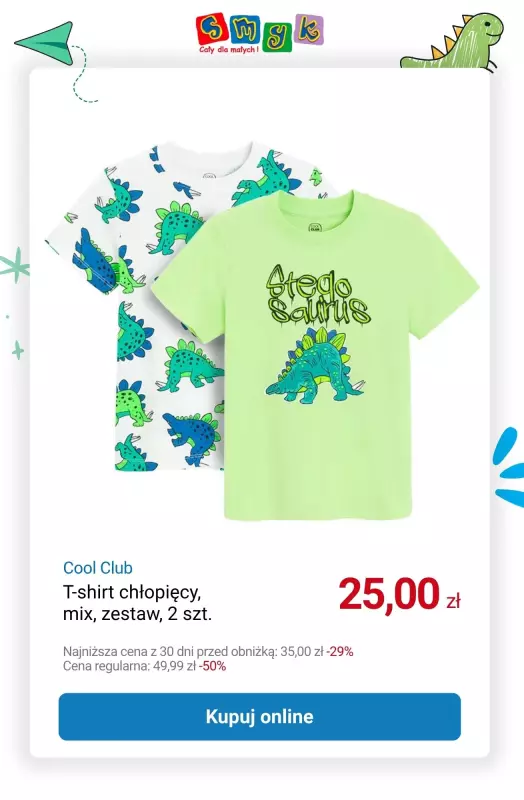 Smyk - gazetka promocyjna Wyprzedaż do -70% — dla Chłopców od poniedziałku 04.08  - strona 7