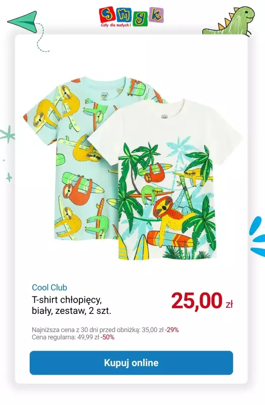Smyk - gazetka promocyjna Wyprzedaż do -70% — dla Chłopców od poniedziałku 04.08  - strona 10