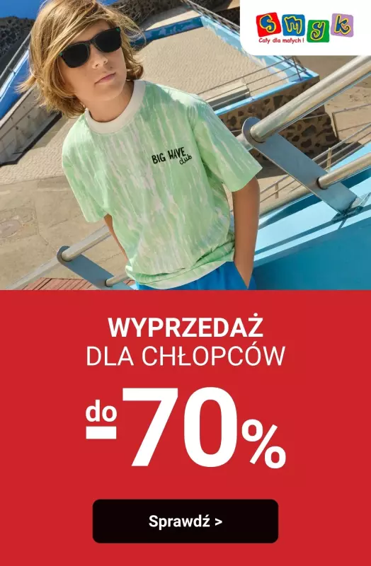 Smyk - gazetka promocyjna Wyprzedaż do -70% — dla Chłopców  