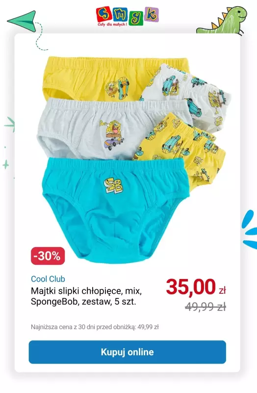 Smyk - gazetka promocyjna Wyprzedaż do -70% — dla Chłopców od poniedziałku 04.08  - strona 4