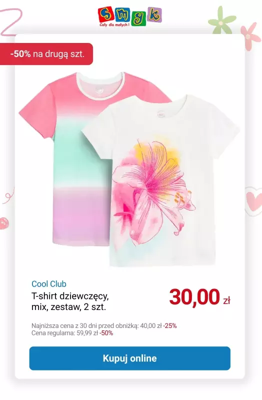 Smyk - gazetka promocyjna -50% na DRUGI PRODUKT z wyprzedaży!   - strona 2