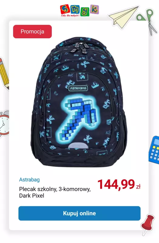 Smyk - gazetka promocyjna Nawet 25% rabatu na artykuły szkolne! od poniedziałku 11.08 do środy 13.08 - strona 7
