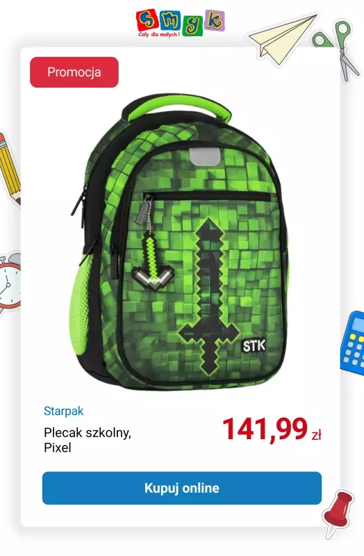 Smyk - gazetka promocyjna Nawet 25% rabatu na artykuły szkolne! od poniedziałku 11.08 do środy 13.08 - strona 10