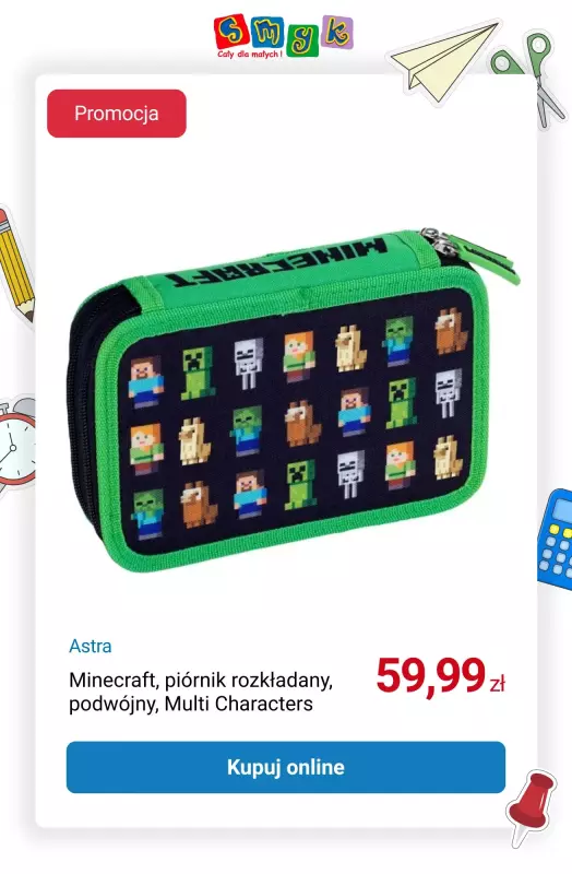 Smyk - gazetka promocyjna Nawet 25% rabatu na artykuły szkolne! od poniedziałku 11.08 do środy 13.08 - strona 9