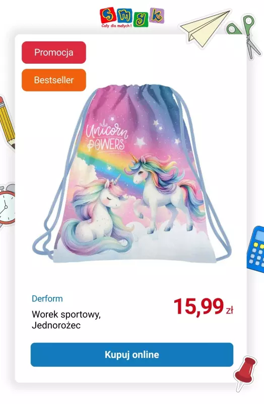 Smyk - gazetka promocyjna Nawet 25% rabatu na artykuły szkolne! od poniedziałku 11.08 do środy 13.08 - strona 16