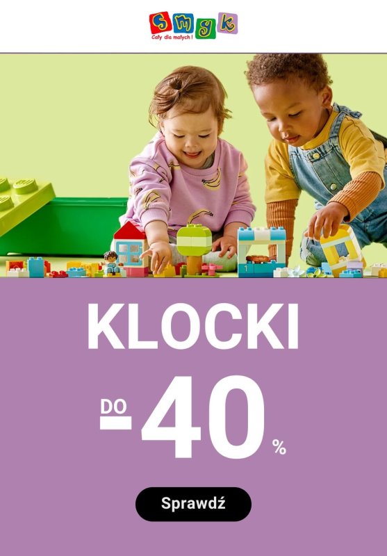 Smyk - gazetka promocyjna Do -40% na klocki od wtorku 19.08 do niedzieli 24.08