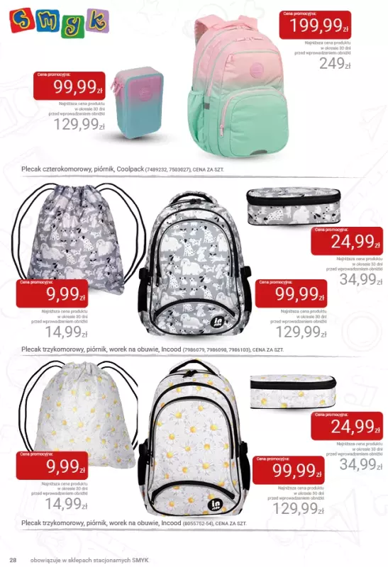 Smyk - gazetka promocyjna Katalog Smyk - Powrót do szkoły od czwartku 21.08 do środy 03.09 - strona 28