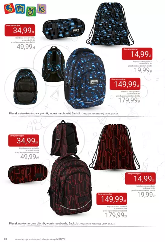 Smyk - gazetka promocyjna Katalog Smyk - Powrót do szkoły od czwartku 21.08 do środy 03.09 - strona 20