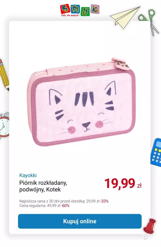 Smyk - gazetka promocyjna Do -70% na plecaki, worki i piórniki od środy 27.08 do wtorku 30.09 - strona 9
