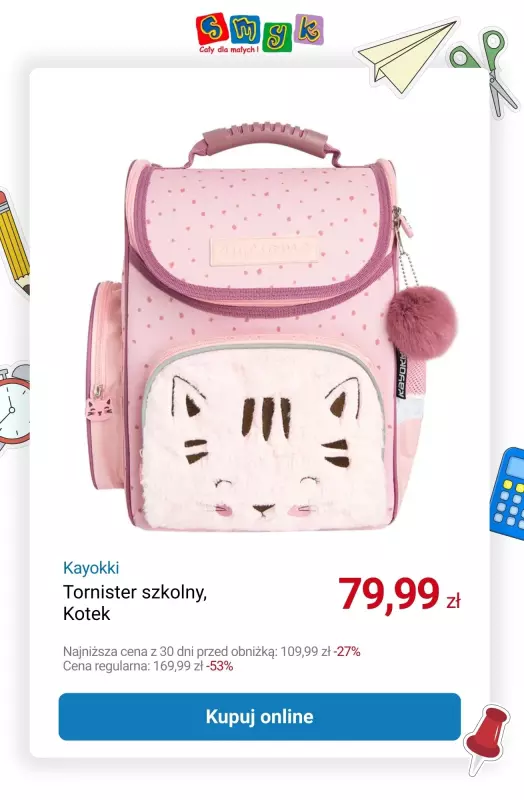Smyk - gazetka promocyjna Do -70% na plecaki, worki i piórniki od środy 27.08 do wtorku 30.09 - strona 10