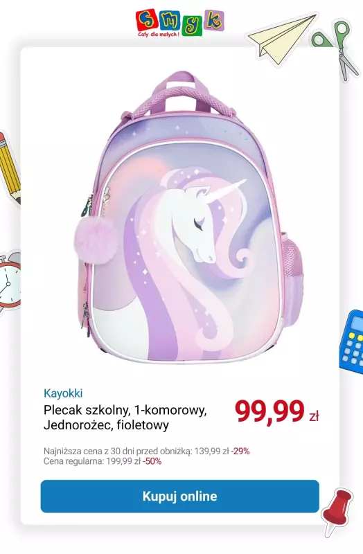 Smyk - gazetka promocyjna Do -70% na plecaki, worki i piórniki od środy 27.08 do wtorku 30.09 - strona 3