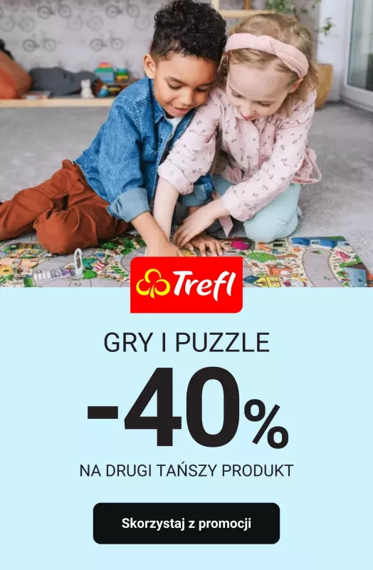 Smyk - gazetka promocyjna TREFL Gry i puzzle: -40% na drugi produkt od środy 27.08 do środy 03.09