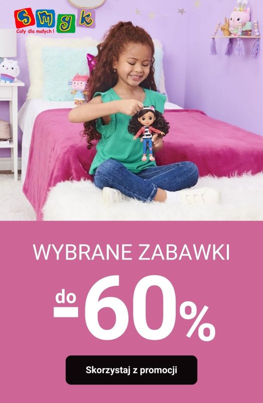 Smyk - gazetka promocyjna Do -60% na wybrane zabawki od piątku 05.09 do środy 17.09