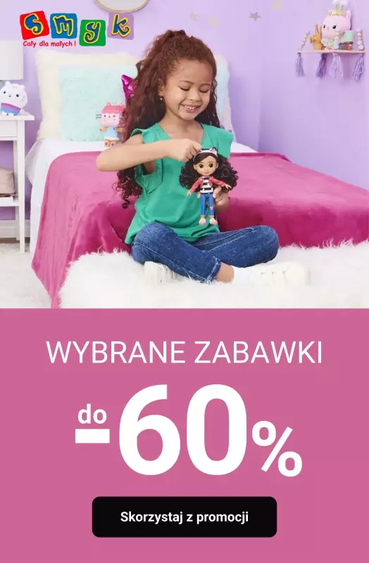 Smyk - gazetka promocyjna Do -60% na wybrane zabawki od piątku 05.09 do środy 17.09