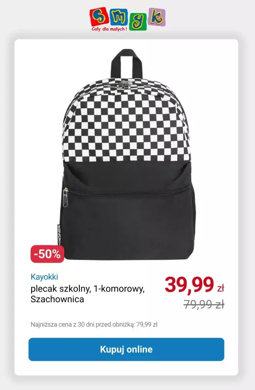 Smyk - gazetka promocyjna Do -70% uzupełnij wyprawkę szkolną! od poniedziałku 08.09 do wtorku 30.09 - strona 2