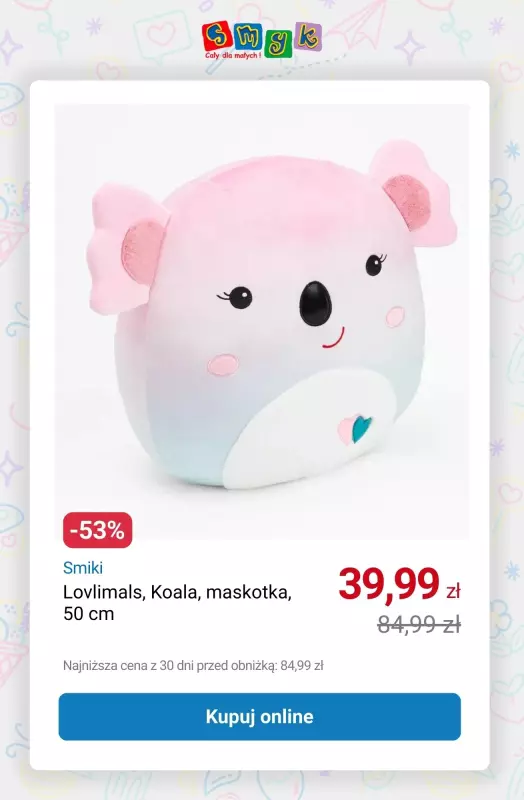 Smyk - gazetka promocyjna Do -50% na wybrane produkty SMIKI od środy 17.09 do niedzieli 21.09 - strona 15