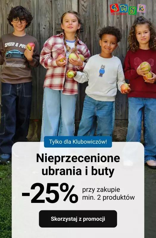 Smyk - gazetka promocyjna -25% przy zakupie min. 2 produktów - tylko dla Klubowiczów!  