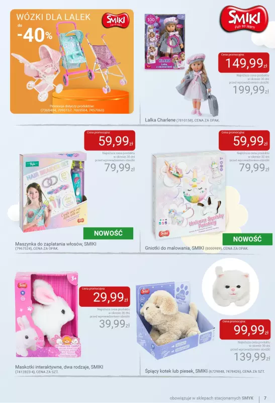 Smyk - gazetka promocyjna Jesienne zabawy pełne radości - katalog od wtorku 23.09 do soboty 04.10 - strona 7