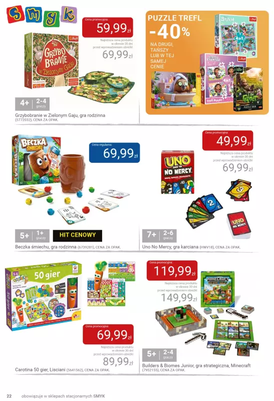 Smyk - gazetka promocyjna Jesienne zabawy pełne radości - katalog od wtorku 23.09 do soboty 04.10 - strona 22