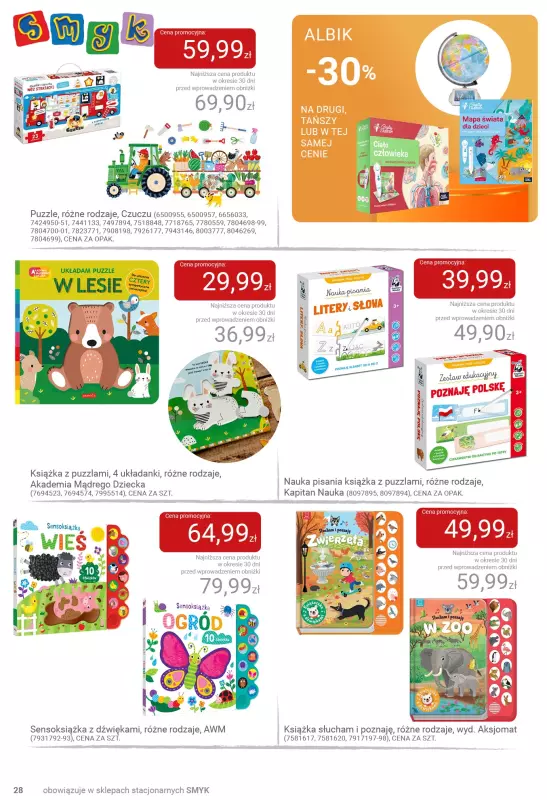 Smyk - gazetka promocyjna Jesienne zabawy pełne radości - katalog od wtorku 23.09 do soboty 04.10 - strona 28