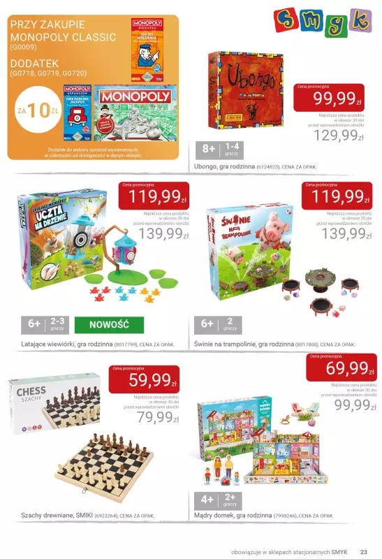 Smyk - gazetka promocyjna Jesienne zabawy pełne radości - katalog od wtorku 23.09 do soboty 04.10 - strona 23
