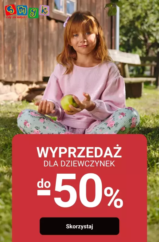 Smyk - gazetka promocyjna Wyprzedaż do -50% | Dziewczynka od środy 01.10 do wtorku 07.10