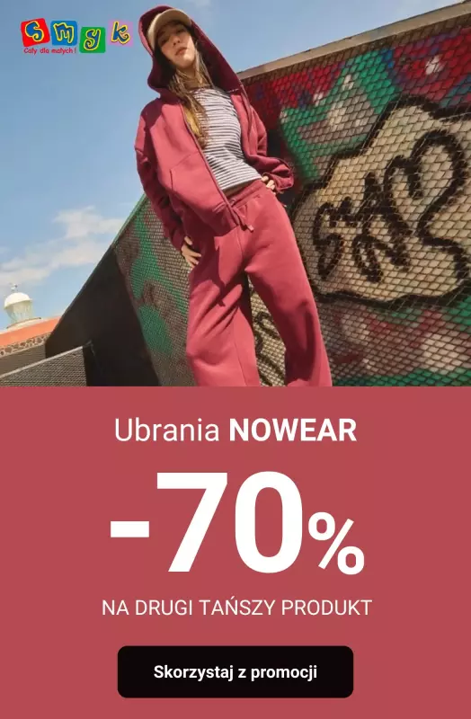 Smyk - gazetka promocyjna -70% na drugi produkt NOWEAR  