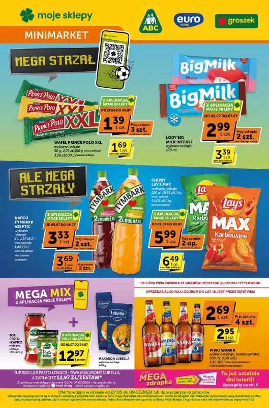 Groszek - gazetka promocyjna Gazetka Minimarket od czwartku 27.06 do wtorku 09.07