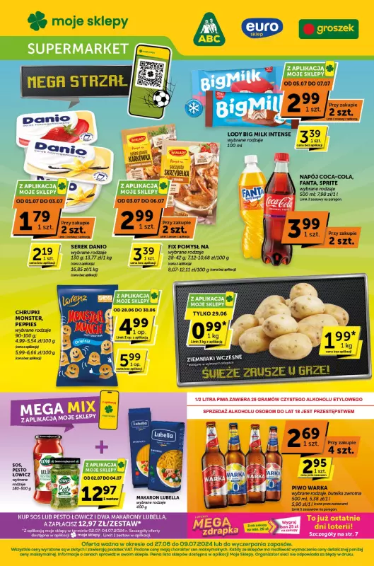 Groszek - gazetka promocyjna Gazetka Supermarket od czwartku 27.06 do wtorku 09.07