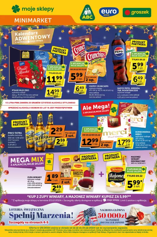 Groszek - gazetka promocyjna Gazetka Minimarket od czwartku 12.12 do wtorku 24.12